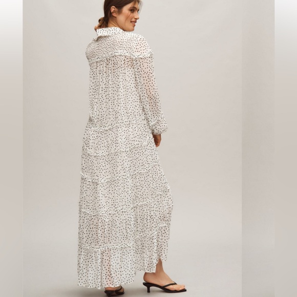 💫HP💫ANTHROPOLOGIE Tiered Chiffon Dress - Picture 7 of 12